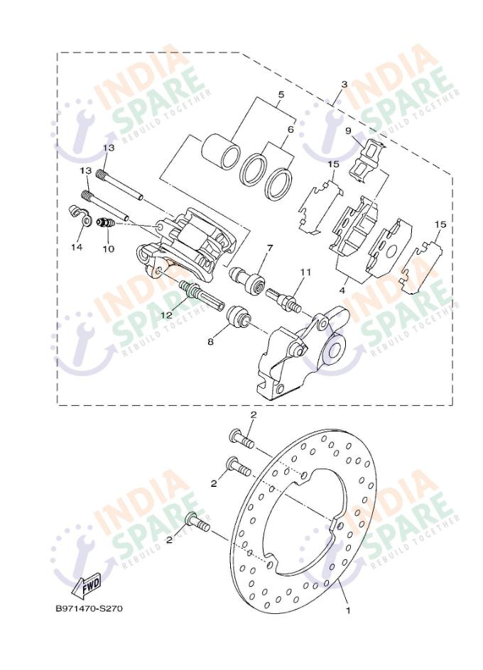 REAR BRAKE CALIPER